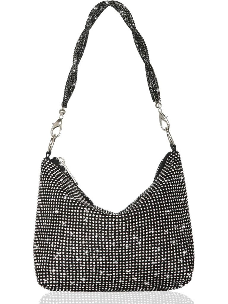 Fashion Womens Evening Bag Glitter Rhinestone Purse Shiny Clutch Handbag For Par
